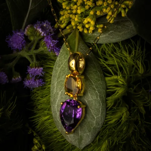 Golden Dusk Drop Pendant (14K)