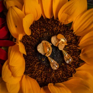 Flower Citrine Earrings
