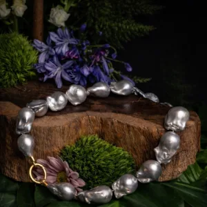 Gray Baroque Pearl Necklace