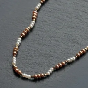 Golden Blend Pearl Necklace