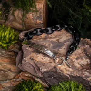 Black Agate & Hematine Bead Bracelet