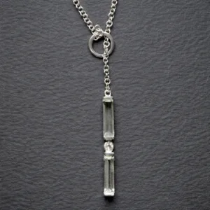 Mint Drip Lariat Necklace