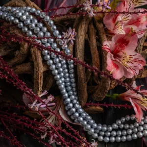 Infinity Gray Pearl Necklace